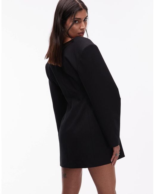ASOS Women's Black Moulded Hip Tailored Mini Dress