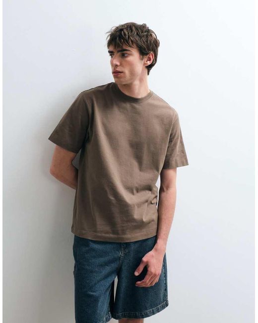 ASOS COLLECTIVE Brown Heavyweight T-shirt for men