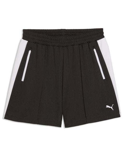 PUMA Black T7 Pintuck 4" Shorts