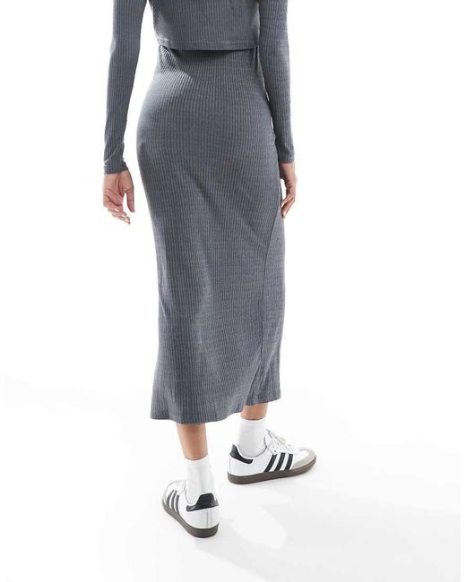 Mama.licious Blue Mamalicious Maternity Jersey Ribbed Skirt