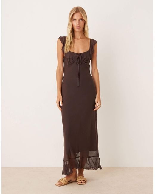 knee length dresses for ladies Sweet Tea Mesh Floral Maxi Dress Final Sale / L main image 0