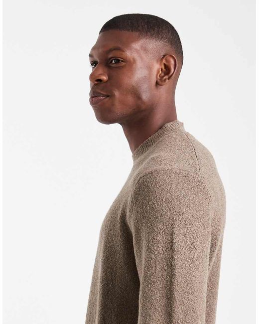 Jack & Jones Brown Premium Boucle Jumper for men