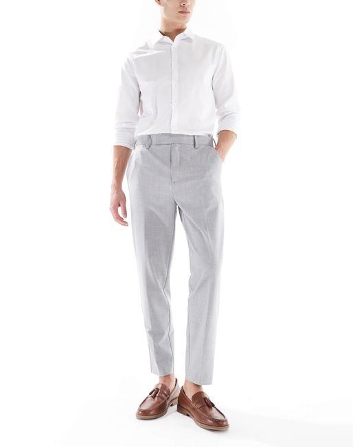 ASOS – elegante, schmal zulaufende hose in Gray für Herren