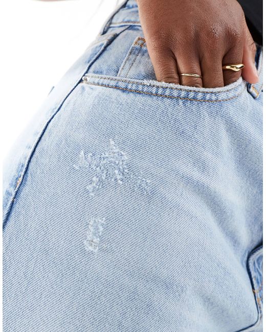 Bramble - jean large à taille basse - clair New Look en coloris Blue