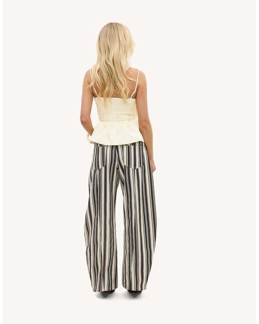 Loavies White Dancing Daylight Striped Jeans
