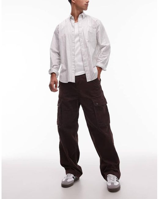 Wrangler Brown Casey Jones Loose Cargo Trousers for men