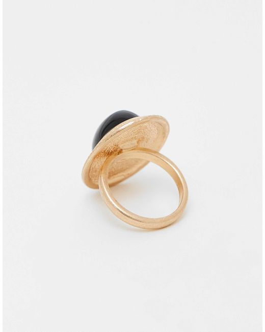 Bague ornée d'une pierre œil ASOS en coloris Natural