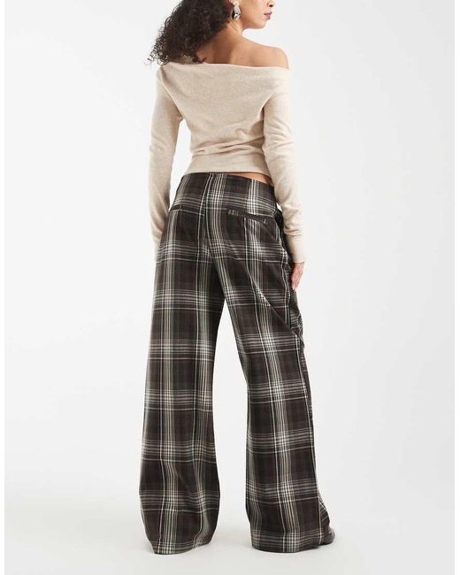 ASOS White No Waistband Straight Leg Trouser