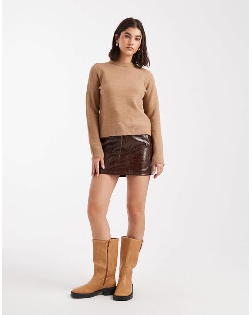 Pull ras New Look en coloris Brown