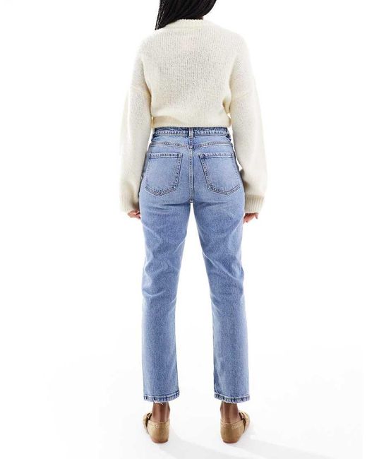 New Look Blue Hannah Straight Leg Jeans