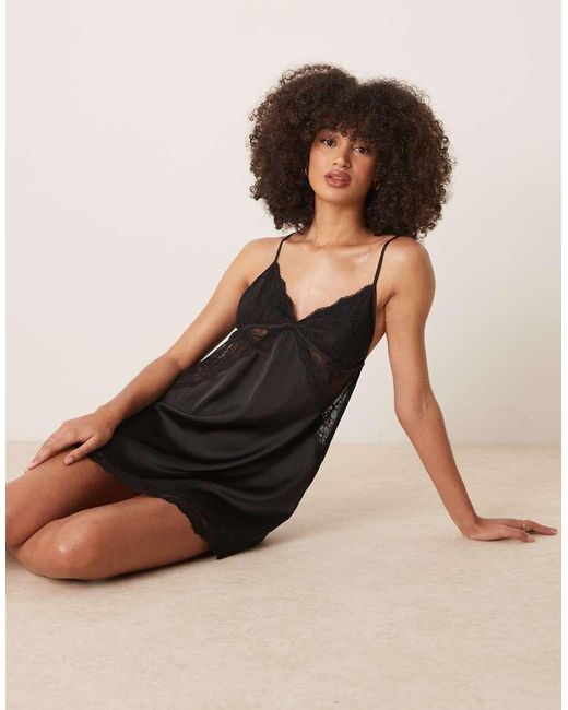 Camicia Da Notte Nera di Abercrombie & Fitch in Black