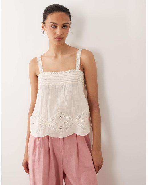 Mango Pink Square Neck Cami Top