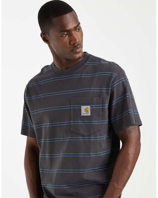 Carhartt Black Bert Stripe T-shirt for men