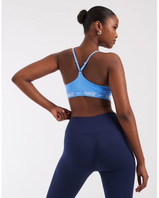 Nike Blue Dri-fit Indy Light Support Sports Bra