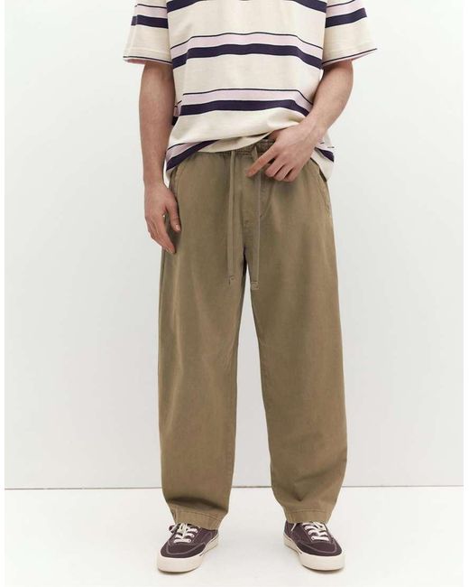 Pull&Bear Baggy Joggingbroek in het White voor heren