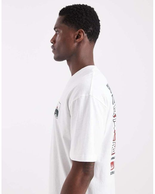 Jack & Jones White T-shirt With Tokyo Back Print for men