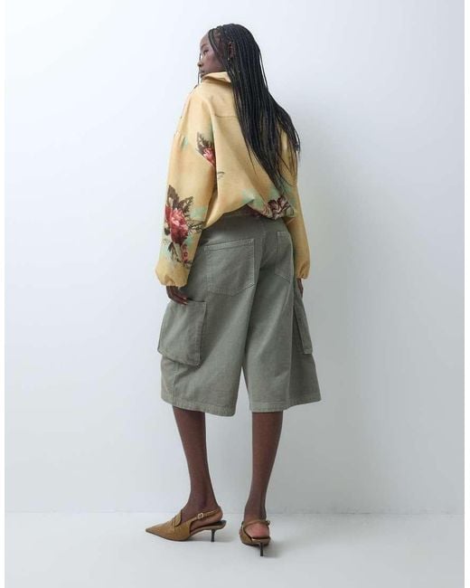 ASOS Green Bermuda Longer Cargo Shorts