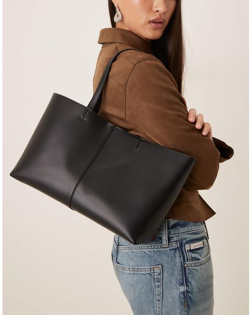 Mango Black – shopper aus kunstleder
