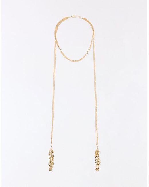 Bershka White Extra Long Chain Necklace