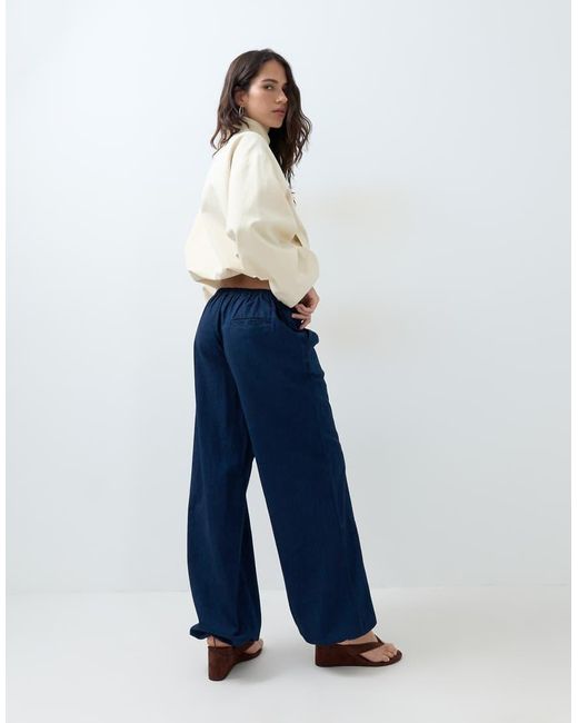 ASOS Blue Denim Parachute Pants