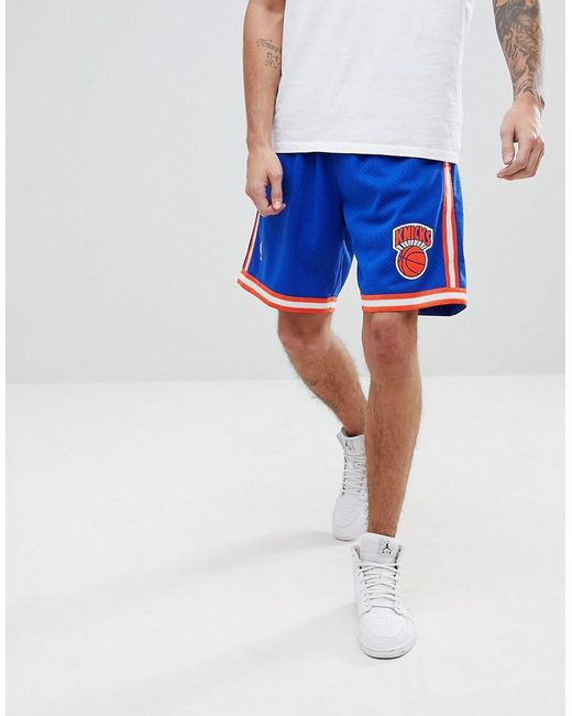 Mitchell & Ness Blue Nba New York Knicks Swingman Shorts for men