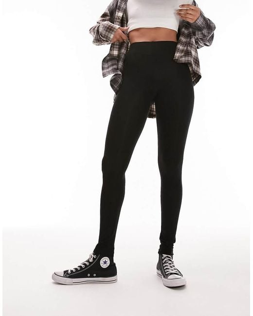 TOPSHOP Black Basic Ankle Length Legging