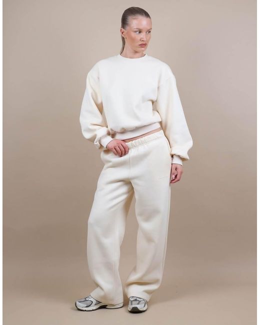 SIMMI Natural Kendall Oversized Cropped Sweatshirt