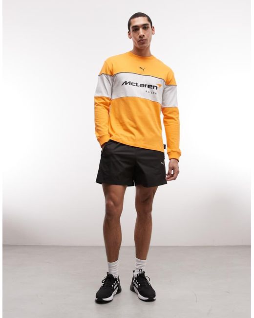 PUMA Orange Tech Relaxed 6" Shorts for men
