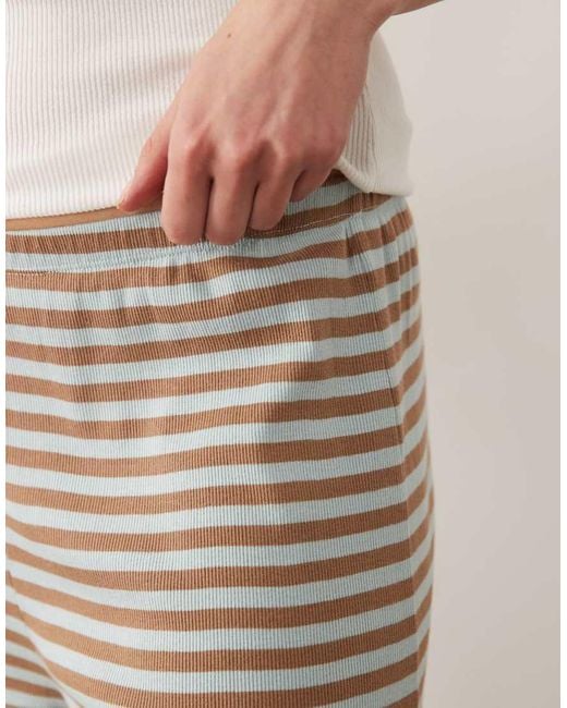 ASOS Natural Asos Design Tall Mix And Match Wide Leg Pyjama Pants