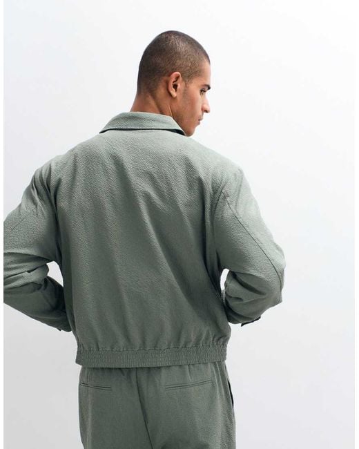ASOS Gray Smart Blouson Jacket for men
