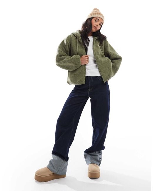 Hunter Green – bonelle – jacke aus teddyfell