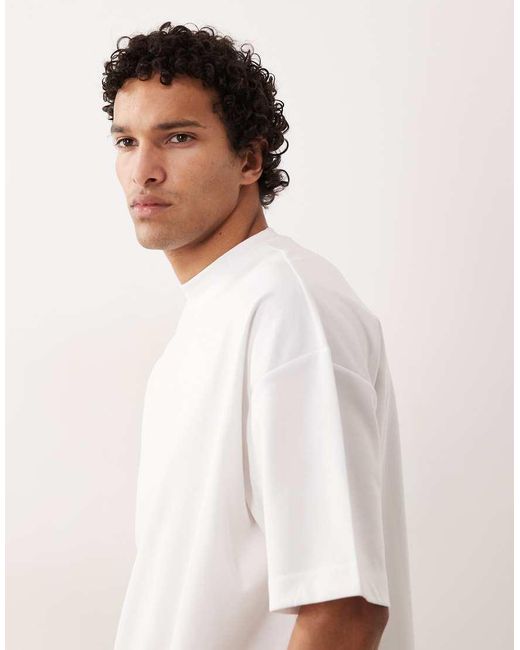 ASOS White Breathemaxtm Heavyweight Oversized High Neck T-shirt for men