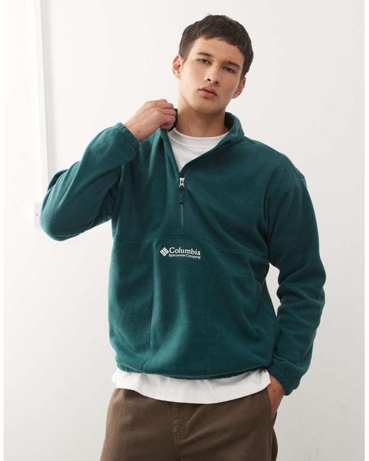 Columbia Green Bent Bough 1/2 Zip Fleece for men