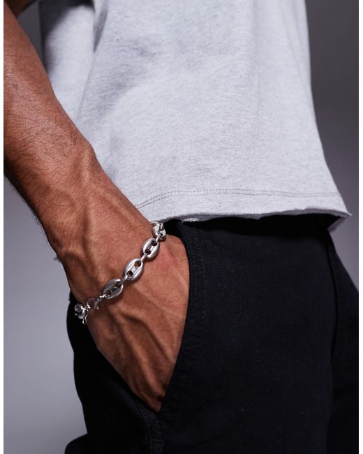 ASOS – kastiges oversize-t-shirt aus jersey in Gray für Herren