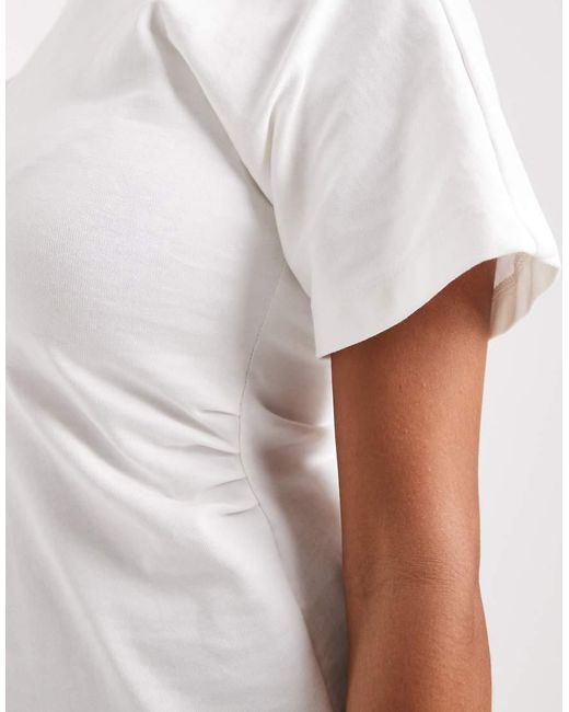 ONLY White Cinch Waist T-Shirt