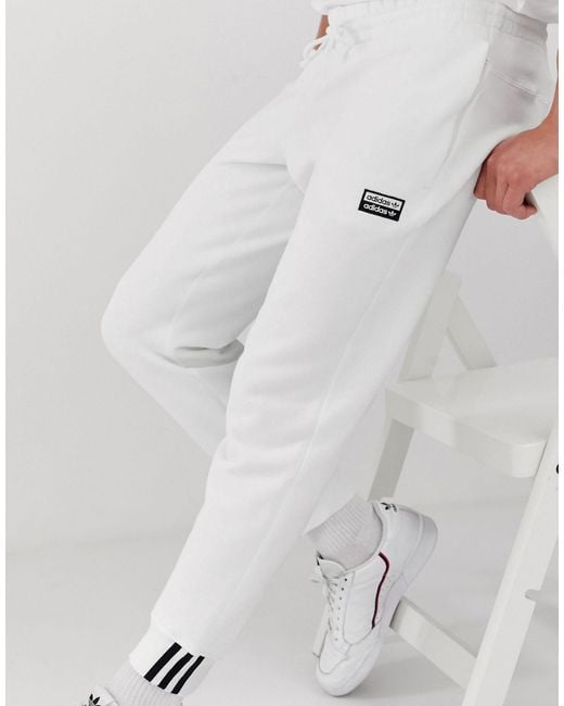 Adidas Originals White Ryv joggers for men
