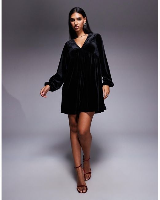 New Look Blue – mini-hängerkleid aus samt