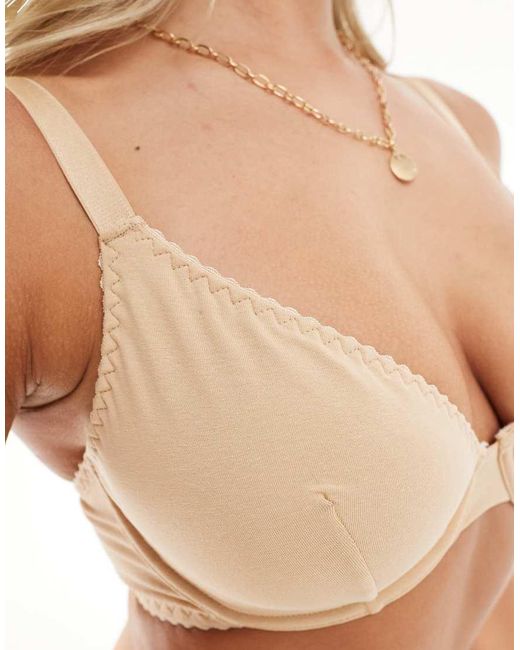 ASOS Brown Fuller Bust Mila Cotton Underwired Bra