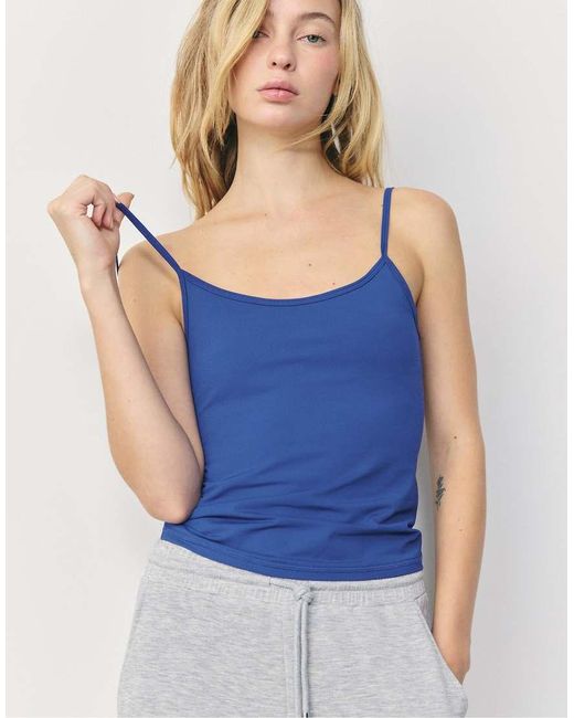 Stradivarius Blue Basic Tank Top
