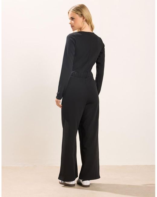 PixieGirl Blue Petite Wide Leg Jumpsuit
