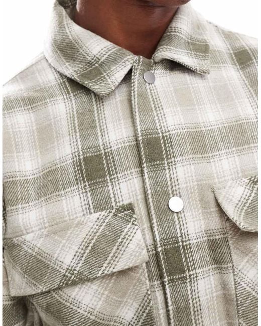 River Island Gray Overshirt for men