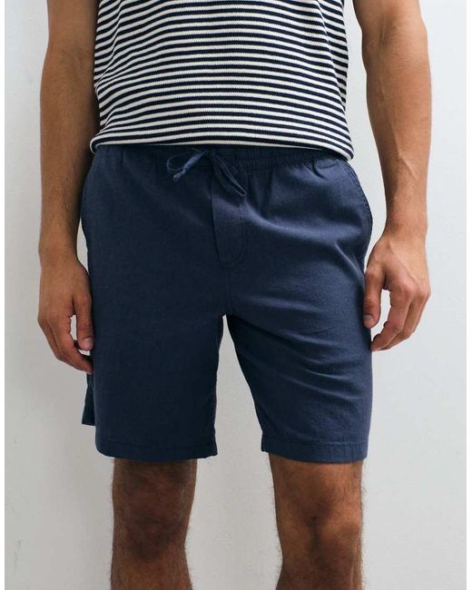 JJ Rebel White Drawstring Linen-mix Shorts for men