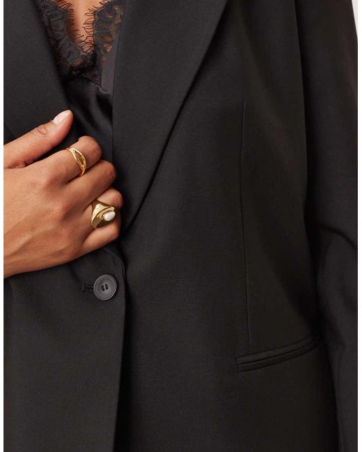 ASOS Black Asos Design Curve Tailored Relaxed Blazer