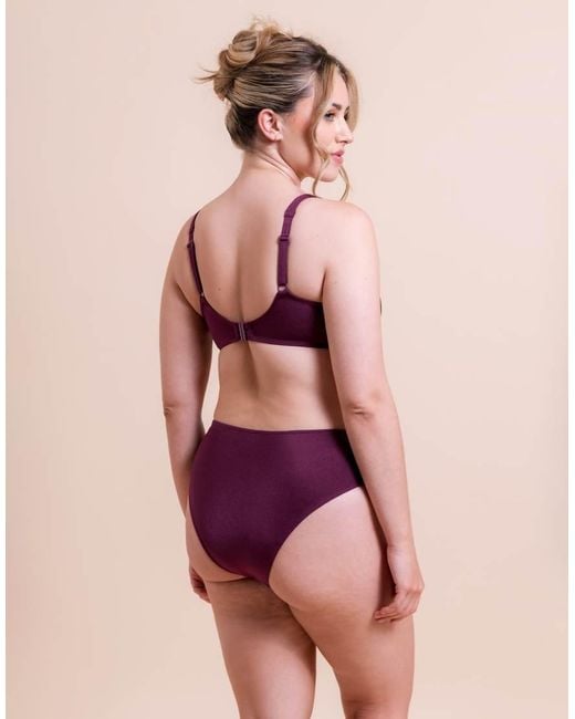 Curvy Kate Purple Beach Bliss High Leg Bikini Brief