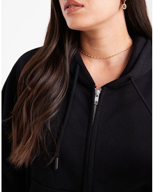 ASOS Black Asos design curve – cropped kapuzenjacke
