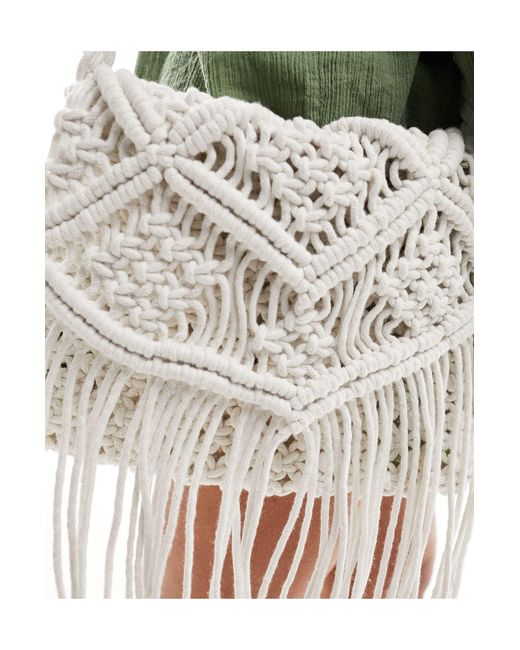 Glamorous Green Crochet Tassel Shoulder Beach Bag