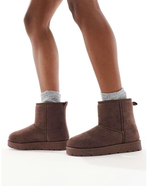 SEQWL Brown Cosy Ankle Boots
