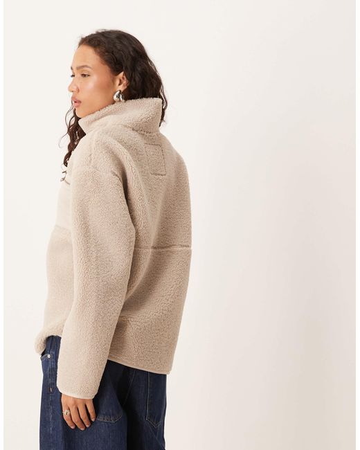 Threadbare Natural – pullover aus teddyfleece