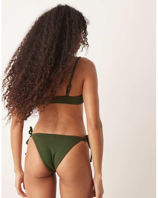 Free Society Green Tie Side Bikini Bottom