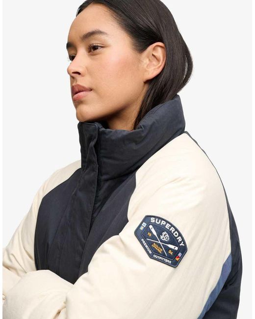 Superdry Blue Cotton Padded Shell Jacket